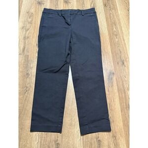 LOFT Chino Pants Womens 2P Black Petite Stretch Cotton Blend Excellent